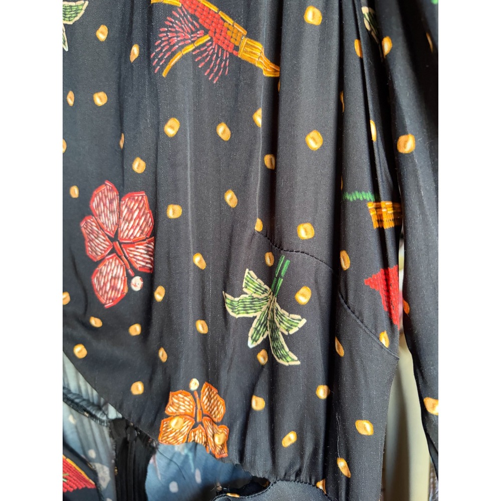 FARM Rio Riqueza Tropical Cutout Maxi Dress Polka Dot Fish Floral Tropical Large - Picture 5 of 12